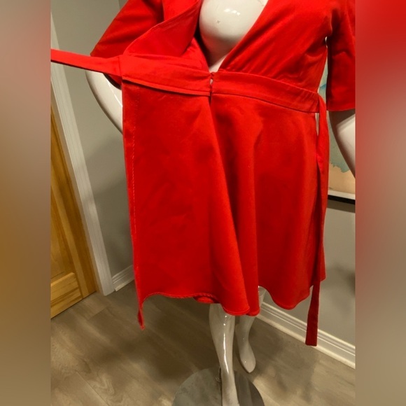 Zara | Red wrap dress | size S | NWT - Picture 6 of 9